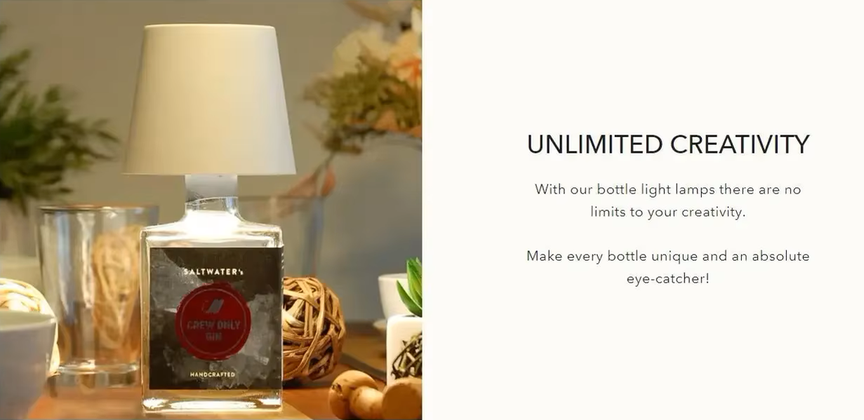 Wireless Bottle Table Lamp Touch Control of 3 Colors and Stepless Dimming Night Lamp Suitable for Bar Wine Bottles Desk Lights